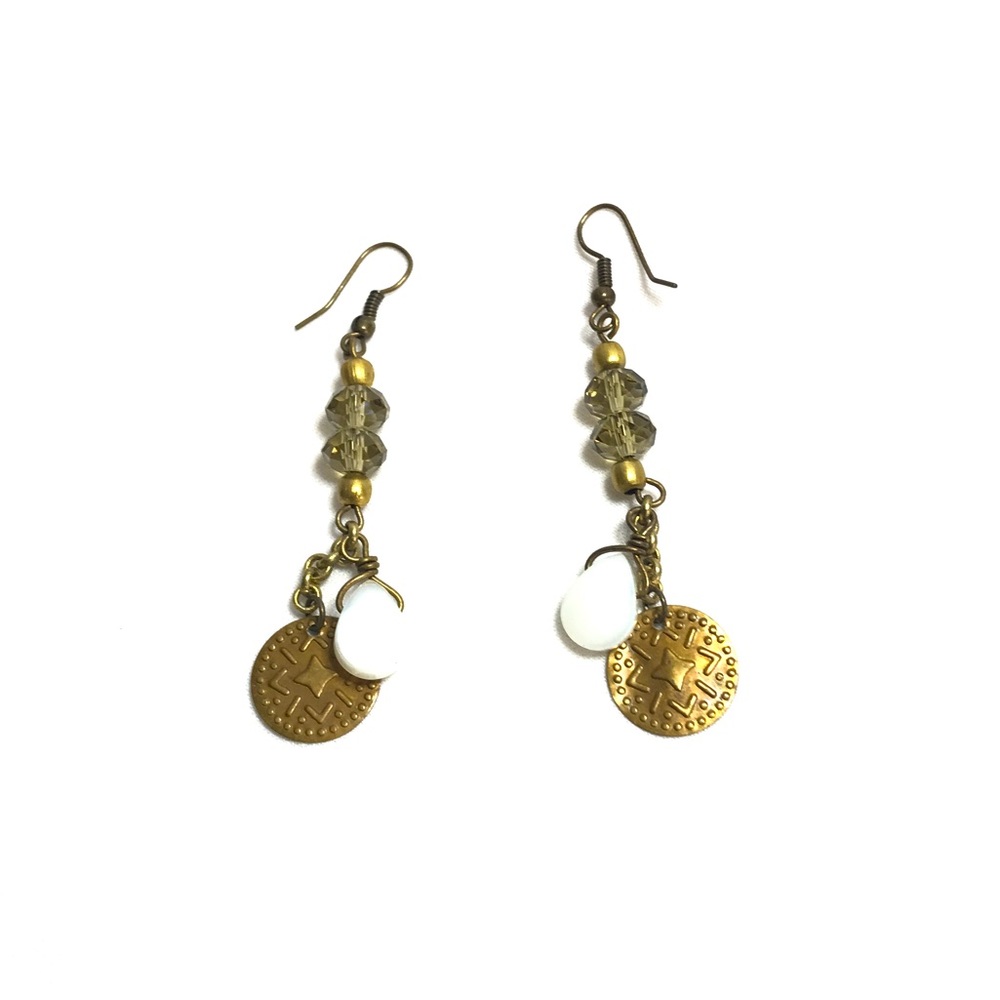 Copper toned dangle earrings